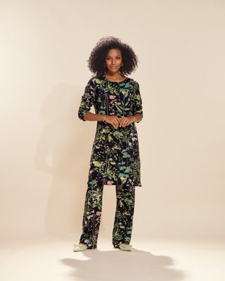 Essenza nachthemd-homedress -Antraciet