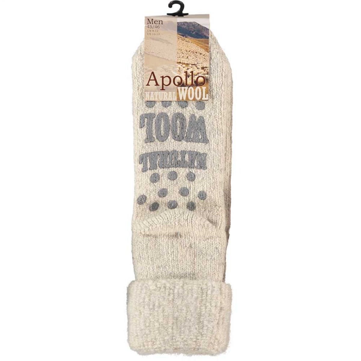 Apollo huissokken - wol Grijs