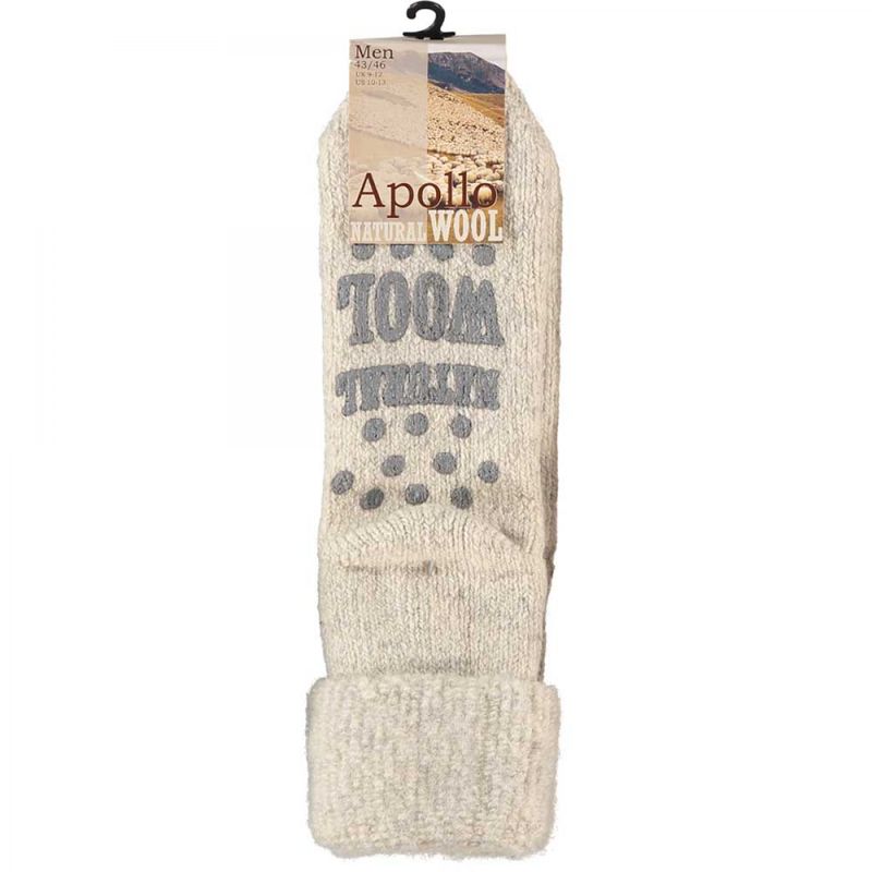 Apollo huissokken - wol Grijs