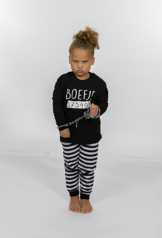 Kinderpyjama boefje- Zwart