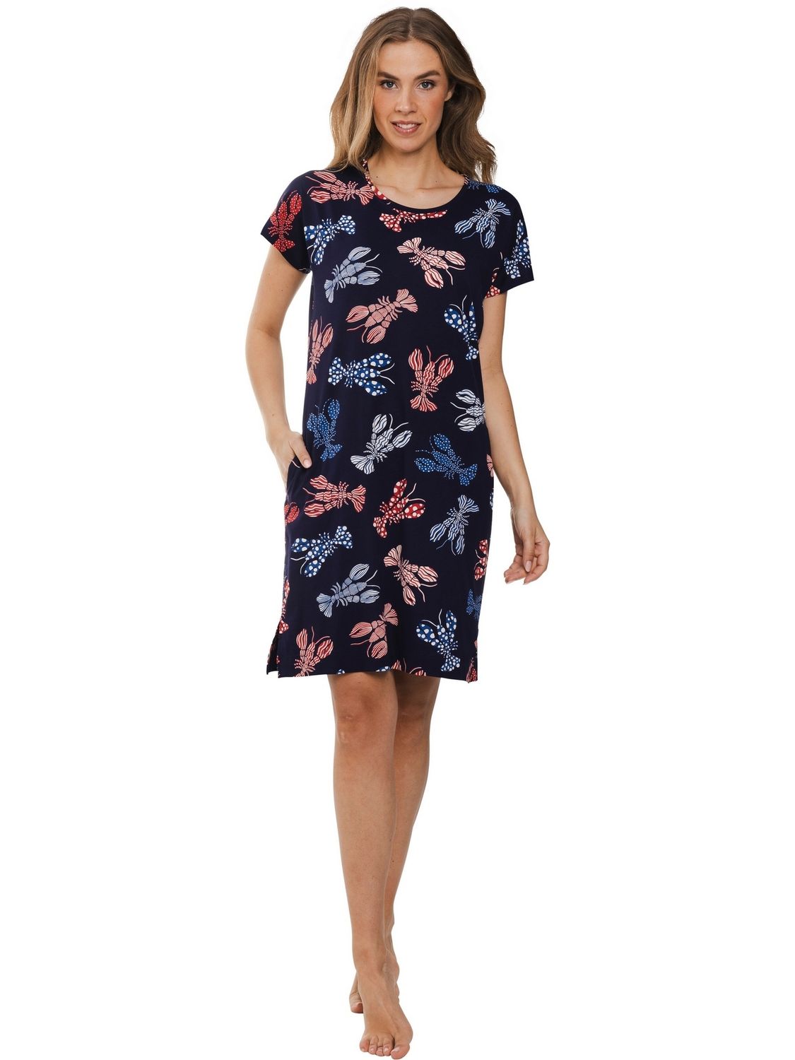 Rebelle nachthemd - Blauw combinatie
