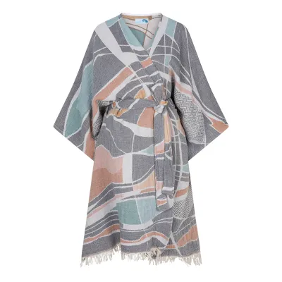 ZusenZomer Kimonodress-Azra-grey