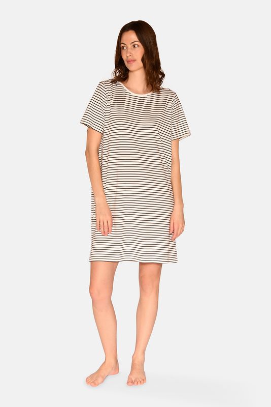 CCDK nachthemd -antraciet stripe