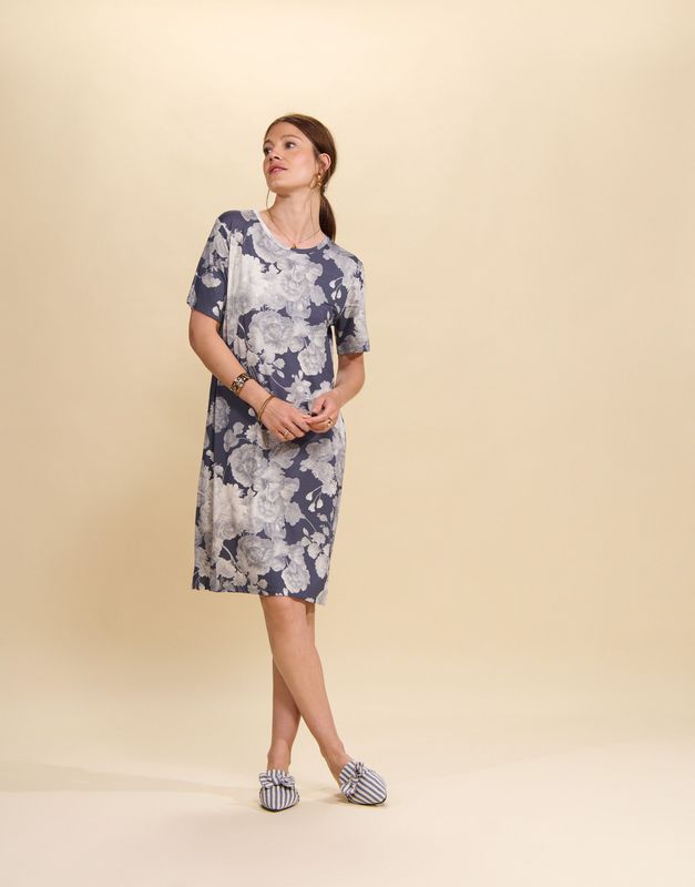 Essenza nachthemd - bleu combinatie
