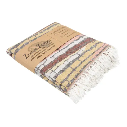 ZusenZomer hammamdoek - Bruin combinatie ZusenZomer hammamdoek - Bruin combinatie