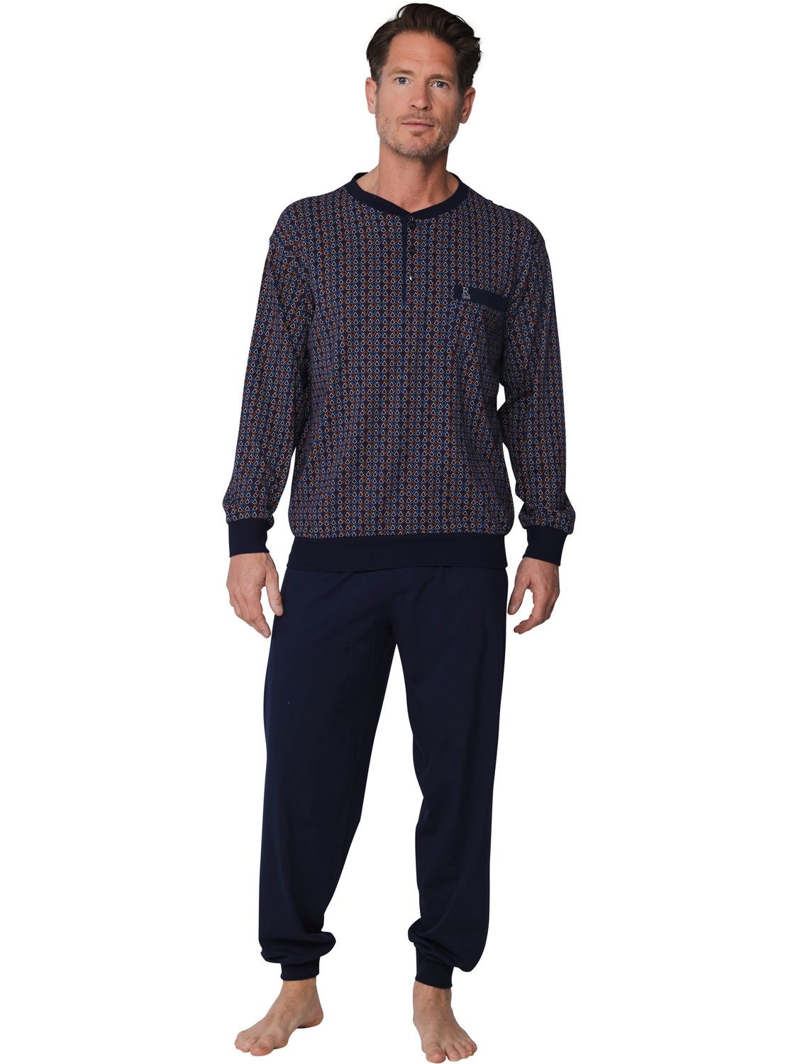 Robson heren pyjama - navy combi