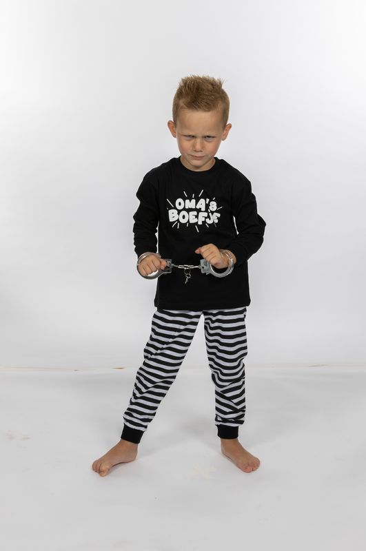 Kinderpyjama Oma's Boefje - zwart
