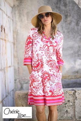 Cherie Line bij Rijngella nachthemd - rood combi