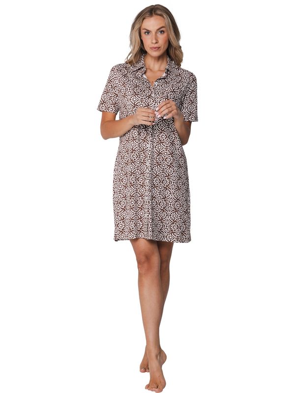 Pastunette nachthemd - Bruin combinatie