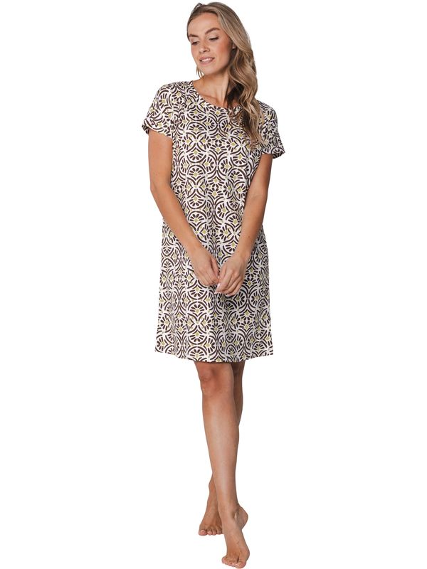 Pastunette nachthemd - Bruin combinatie