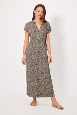 Ysabel Mora lange jurk - Bruin combinatie