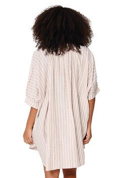 Lingadore strandjurk - beige stripe
