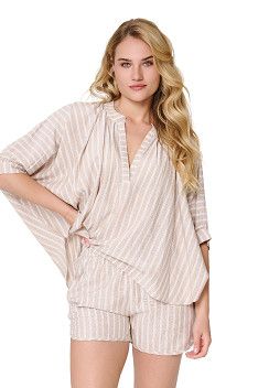 Lingadore strandset - beige stripe