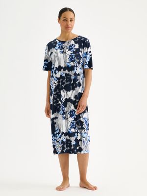 Nanso lang nachthemd - navy combi