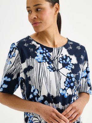 Nanso lang nachthemd - navy combi