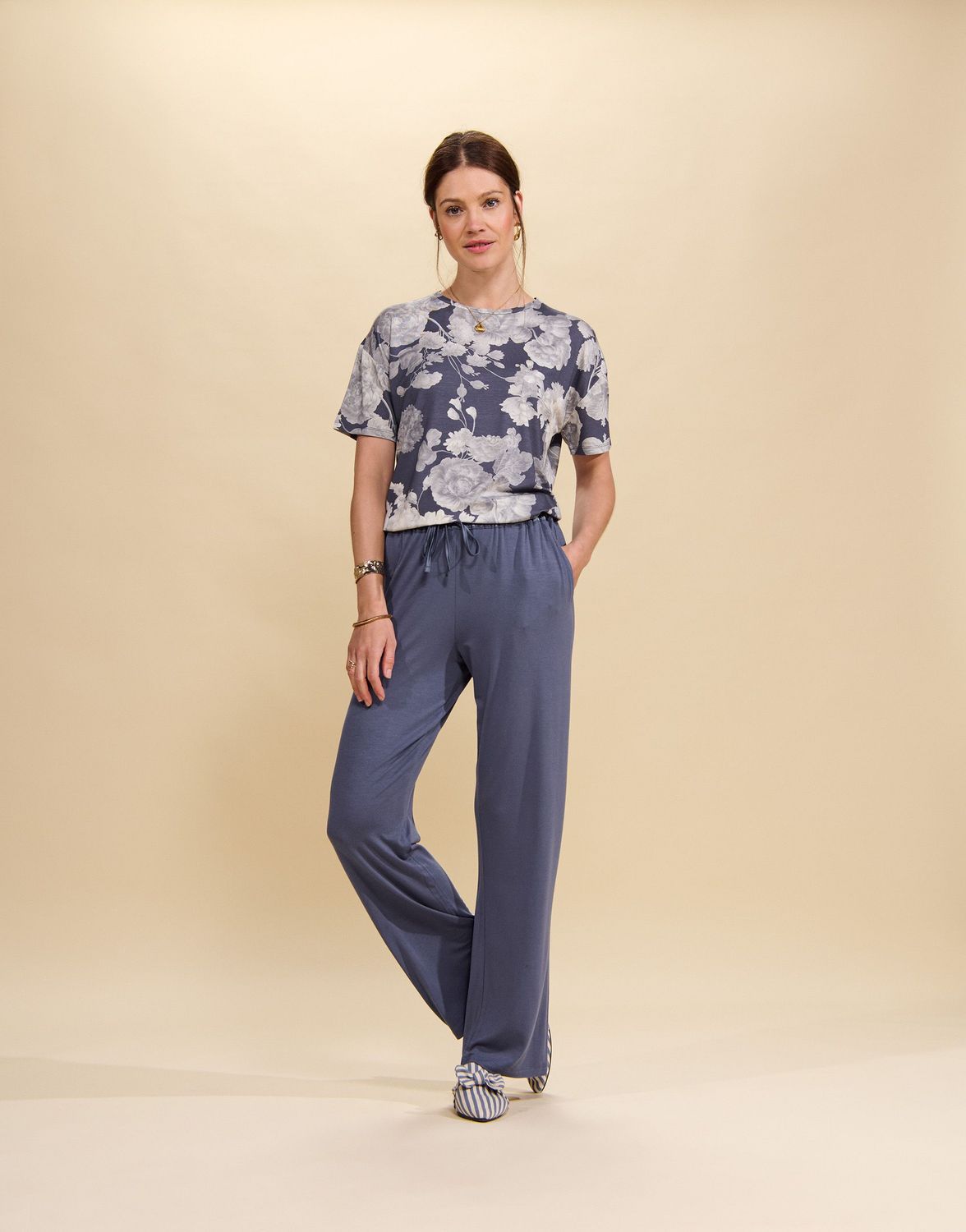 Essenza t-shirt  - bleu print