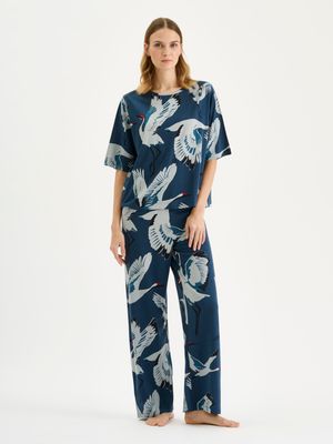 Nanso lange broek - bleu print