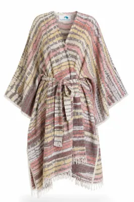 ZusenZomer kimonodress - Bruin combinatie