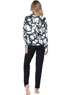 Pastunette pyjama - Antraciet combinatie
