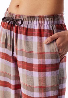 Schiesser flannel broek  - Rood combinatie