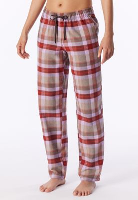 Schiesser flannel broek  - Rood combinatie