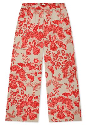 Schiesser loungebroek -Rood combinatie