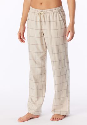 Schiesser flannel broek - multi beige