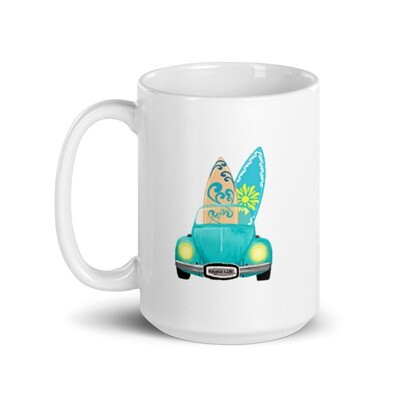 Keysie Life Surf Buggy White Glossy Mug