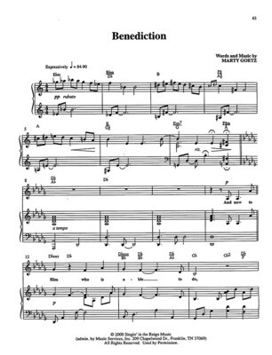 Benediction (Marty&#39;s Version: Ephesians 3:20) - Digital Sheet Music Download
