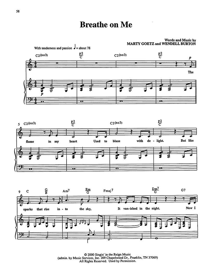 Breathe On Me - Digital Sheet Music Download