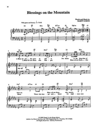 Blessings On The Mountain - Digital Sheet Music Download