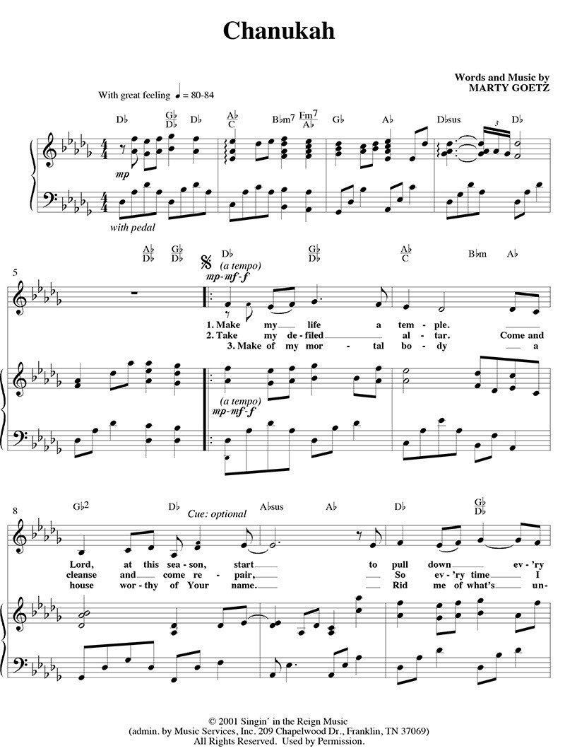 Chanukah - Digital Sheet Music Download