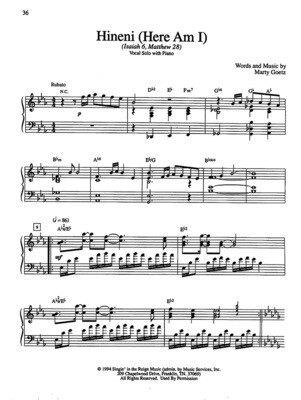 Hineni (Here Am I) - Digital Sheet Music Download