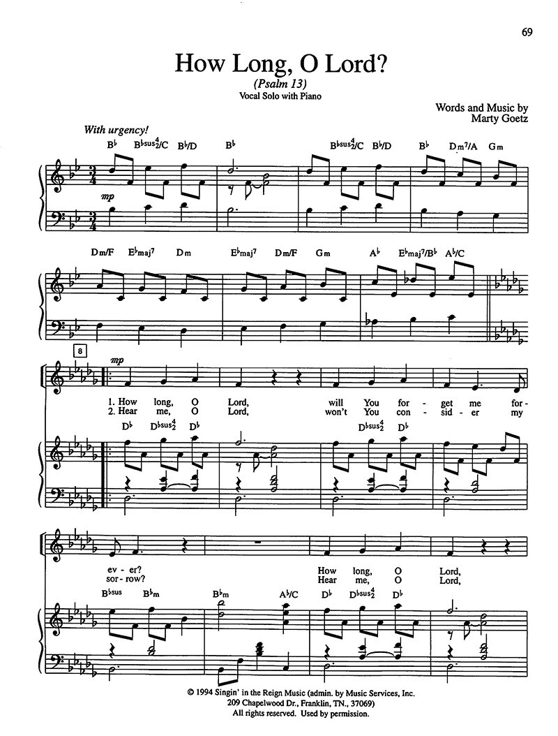 How Long O Lord - Digital Sheet Music Download