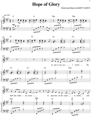 Hope Of Glory - Digital Sheet Music Download