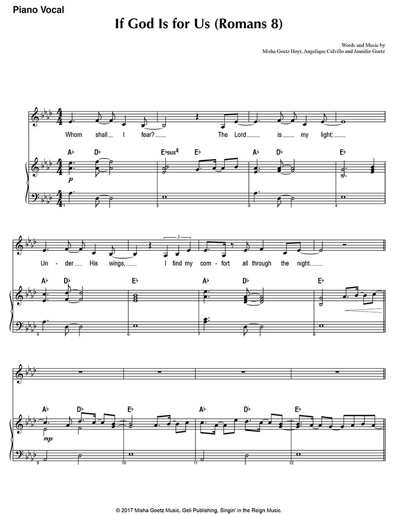 If God Is For Us (Romans 8) - Digital Sheet Music Download