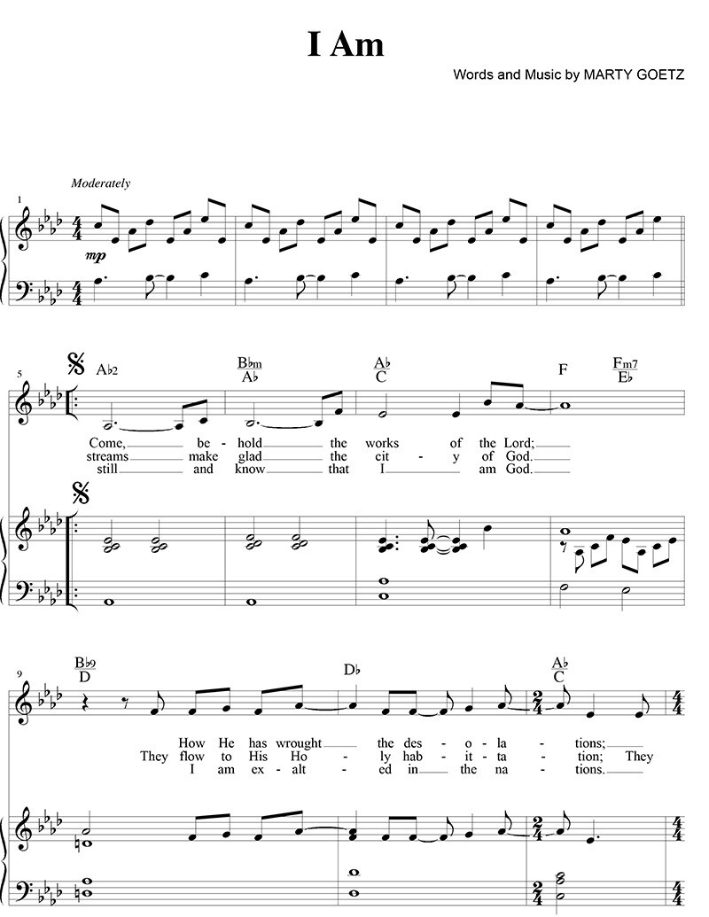 I Am - Digital Sheet Music Download