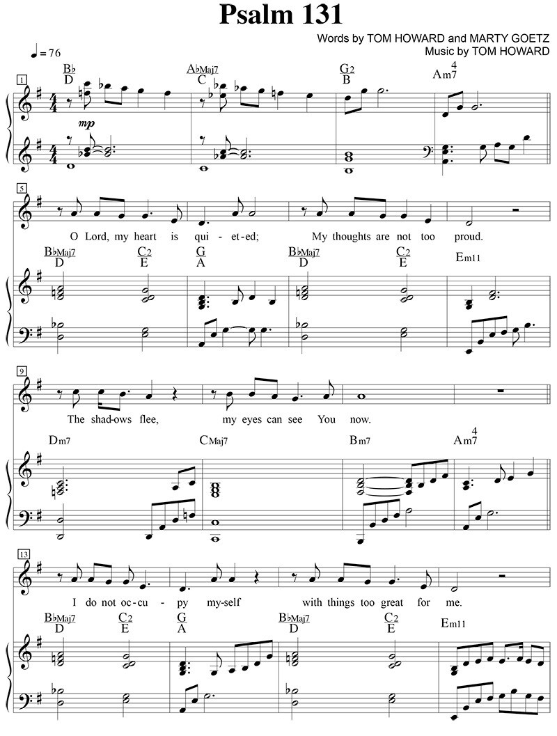 Psalm 131 - Digital Sheet Music Download