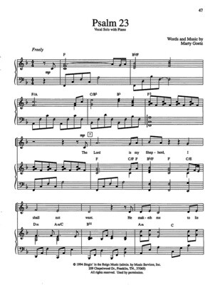 Psalm 23 - Digital Sheet Music Download