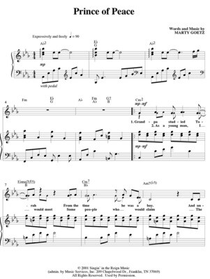 Prince of Peace - Digital Sheet Music Download