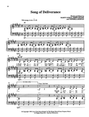 Song of Deliverance - Digital Sheet Music Download