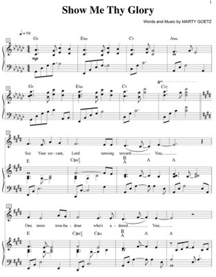 Show Me Thy Glory - Digital Sheet Music Download