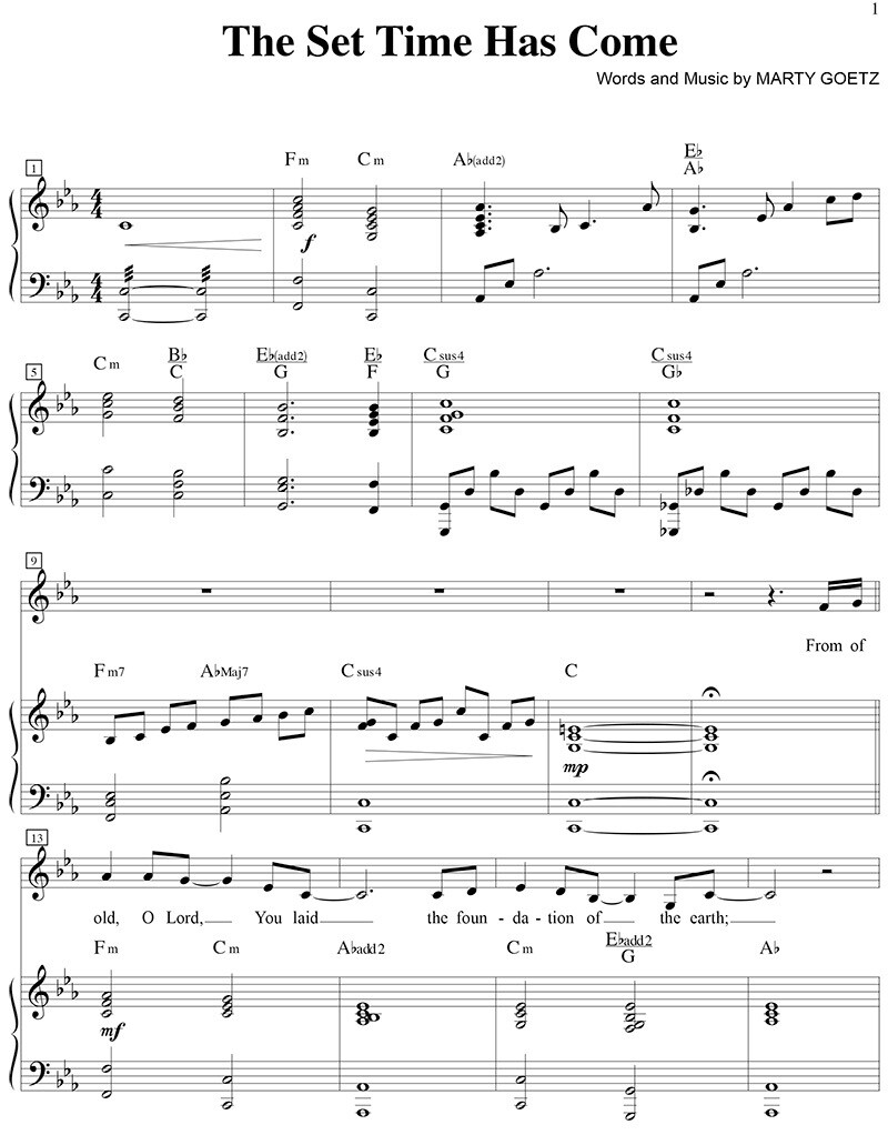 The Set Time Has Come - Digital Sheet Music Download