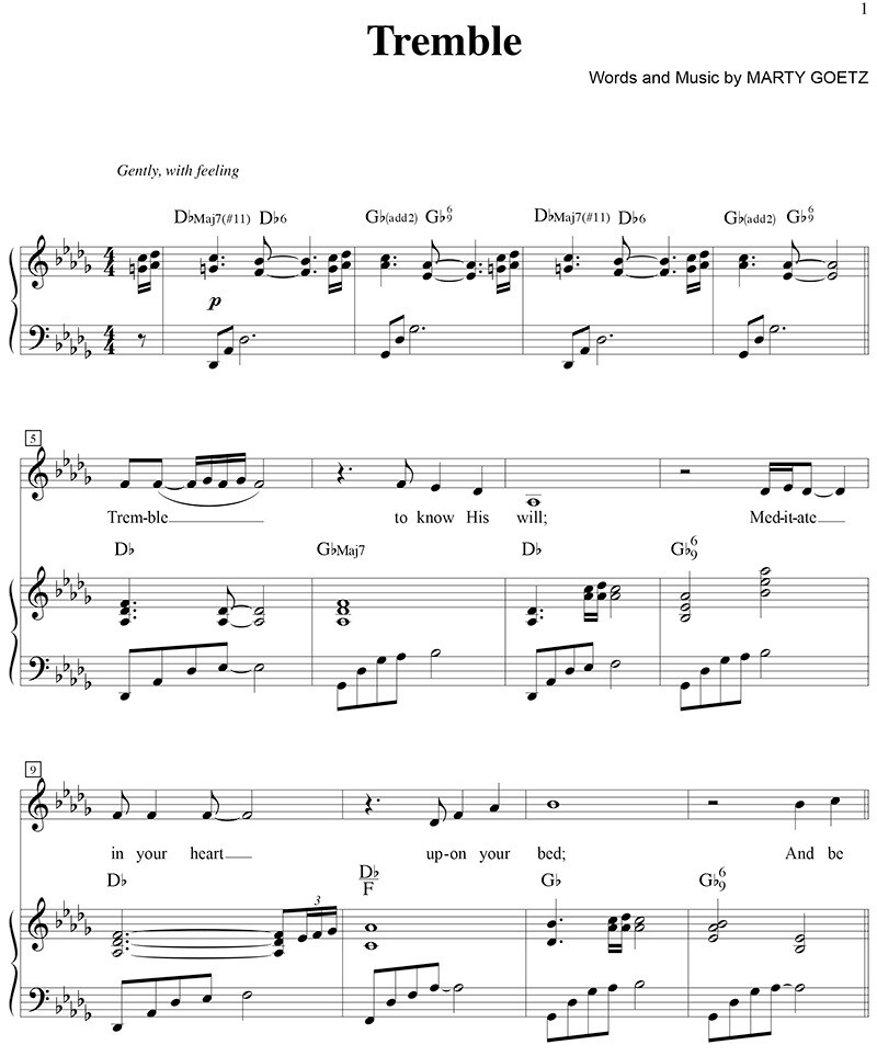 Tremble - Digital Sheet Music Download