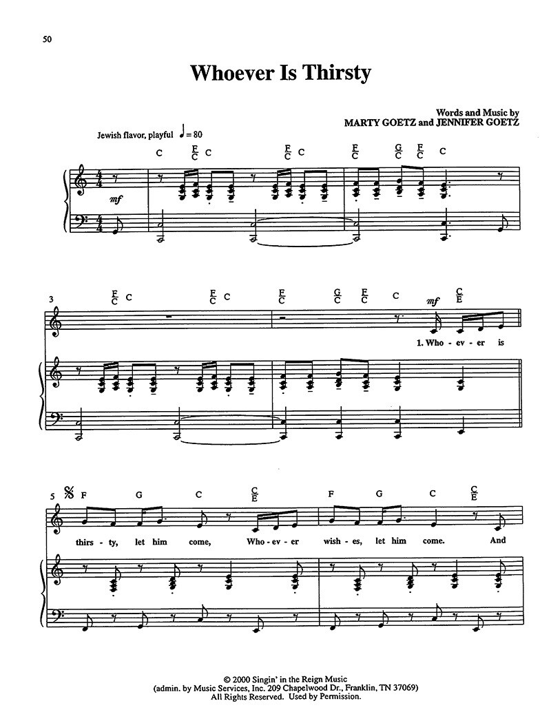 Whoever Is Thirsty - Digital Sheet Music Download