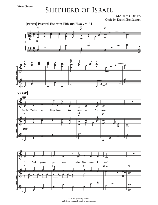Shepherd of Israel (Psalm 23) - Digital Sheet Music Download