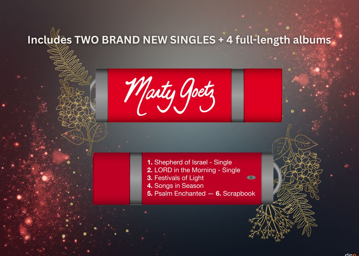 Digital Music Flash Drive (Shepherd of Israel &amp; Lord in the Morning - SINGLES + 4 ALBUMS: Festivals, Songs in Season, Psalm, Scrapbook)