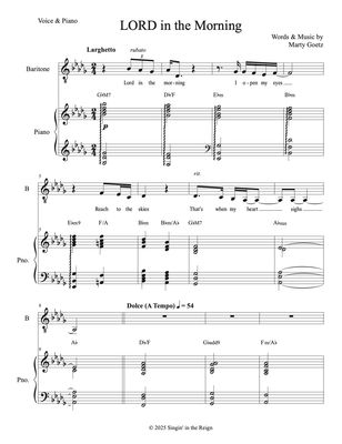 LORD in the Morning - Digital Sheet Music Download