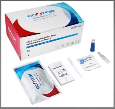 Individual test kits @ $10 each