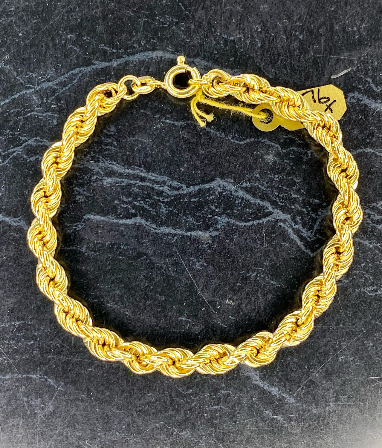 18ct Yellow Gold Rope Link Bracelet